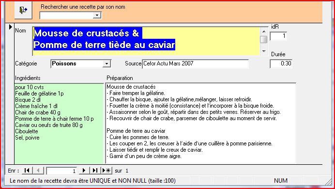 Encodage dans le formulaire